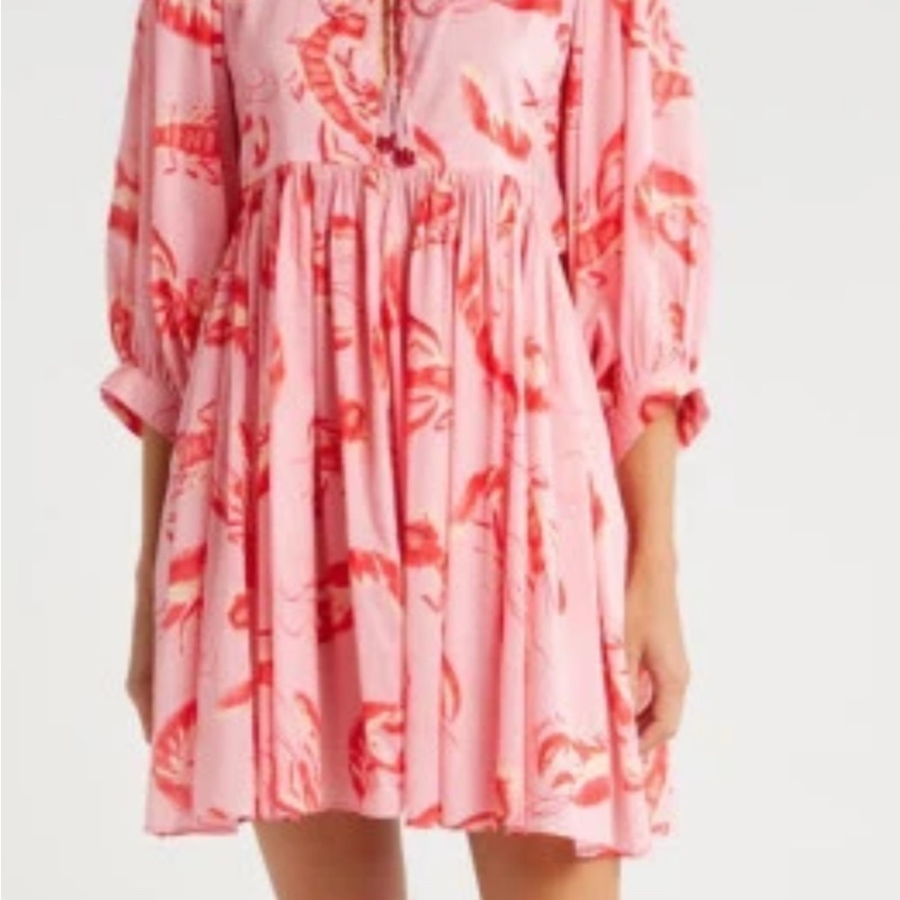 NWT FARM Rio Lobster Dress, Size L